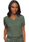 Olive - Med Couture Touch Women Scrub Top - Front View