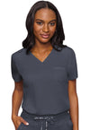 Pewter - Med Couture Touch Women Scrub Top - Front View