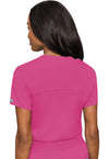 Raspberry Tart - Med Couture Touch Women Scrub Top - Back View