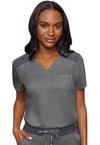 Slate - Med Couture Touch Women Scrub Top - Front View