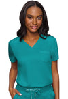 TEAL - Med Couture Touch Women Scrub Top - Front View