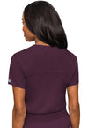Wine - Med Couture Touch Women Scrub Top - Back View