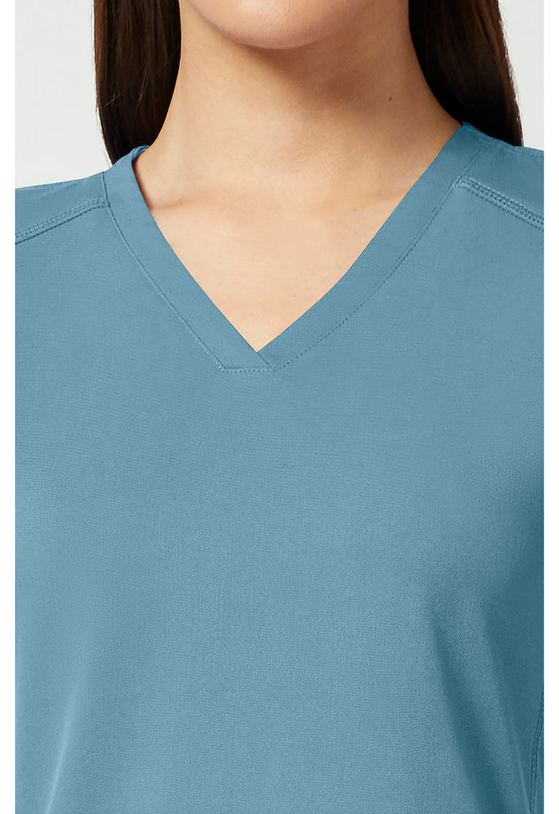 Blue Jean Baby - Women's V-Neck Shirttail Scrub Top (View 2)