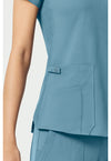 Blue Jean Baby - Women's V-Neck Shirttail Scrub Top (View 3)