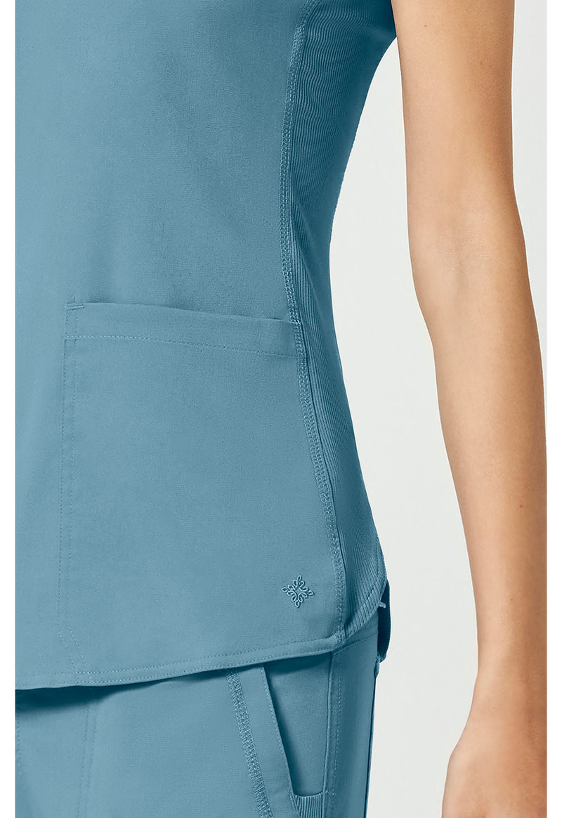 Blue Jean Baby - Women's V-Neck Shirttail Scrub Top (View 4)