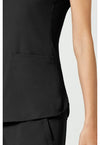 Black - Women's V-Neck Shirttail Scrub Top (View 4)