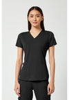 Black - Med Couture Touch Women Scrub Top - Front View