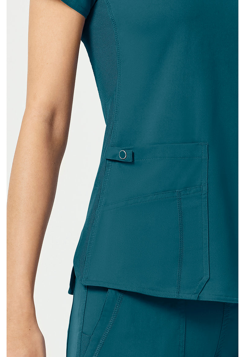 Caribbean - Women's V-Neck Shirttail Scrub Top (View 3)