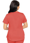 Coral - Med Couture Touch Women Scrub Top - Back View
