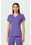 Electric Lavender - Med Couture Touch Women Scrub Top - Front View