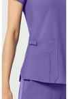 Electric Lavender - Women's V-Neck Shirttail Scrub Top (View 3)