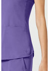 Electric Lavender - Women's V-Neck Shirttail Scrub Top (View 4)