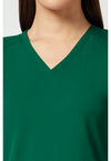 Hunter Green - Women's V-Neck Shirttail Scrub Top (View 2)