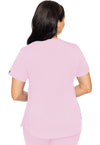 Ice Pink - Med Couture Touch Women Scrub Top - Back View