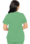 Kiwi Lime - Med Couture Touch Women Scrub Top - Back View