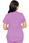 Lilac - Med Couture Touch Women Scrub Top - Back View