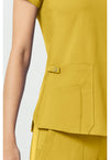Midsummer Gold - Women's V-Neck Shirttail Scrub Top (View 3)