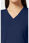 Navy - Women's V-Neck Shirttail Scrub Top (View 2)