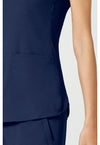 navy - V-Neck Shirttail Top (View 4)