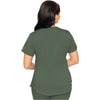 olive - V-Neck Shirttail Top