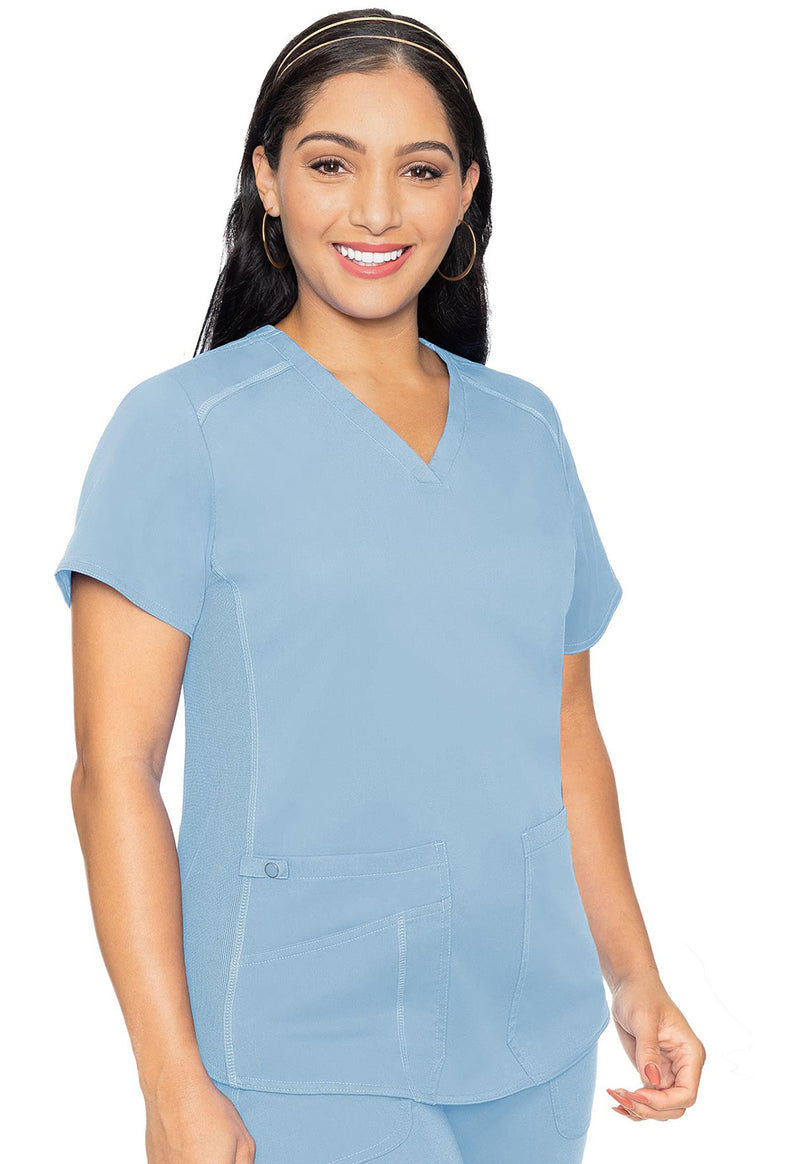 Periwinkle - Med Couture Touch Women Scrub Top - Front View