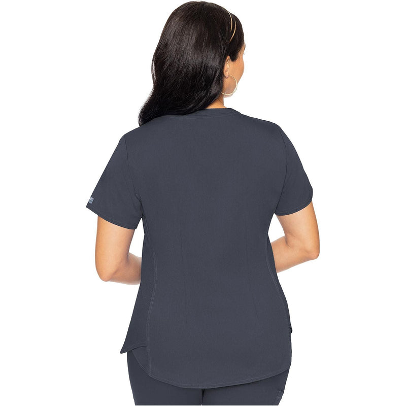 pewter - V-Neck Shirttail Top