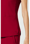 Red - Women's V-Neck Shirttail Scrub Top (View 4)