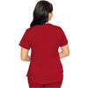 red - V-Neck Shirttail Top