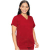red - V-Neck Shirttail Top