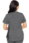 Slate - Med Couture Touch Women Scrub Top - Back View