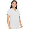 white - V-Neck Shirttail Top