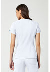 White - Med Couture Touch Women Scrub Top - Back View