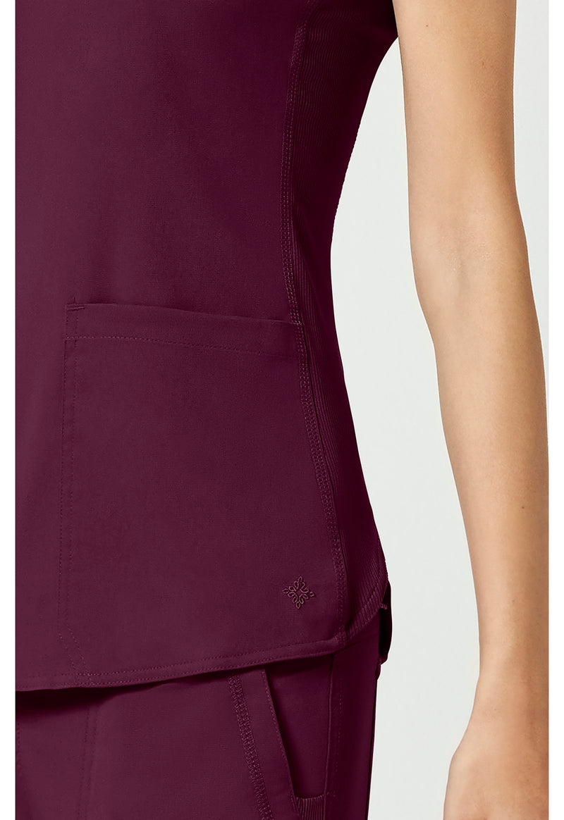 wine - V-Neck Shirttail Top (View 4)