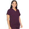 wine - V-Neck Shirttail Top