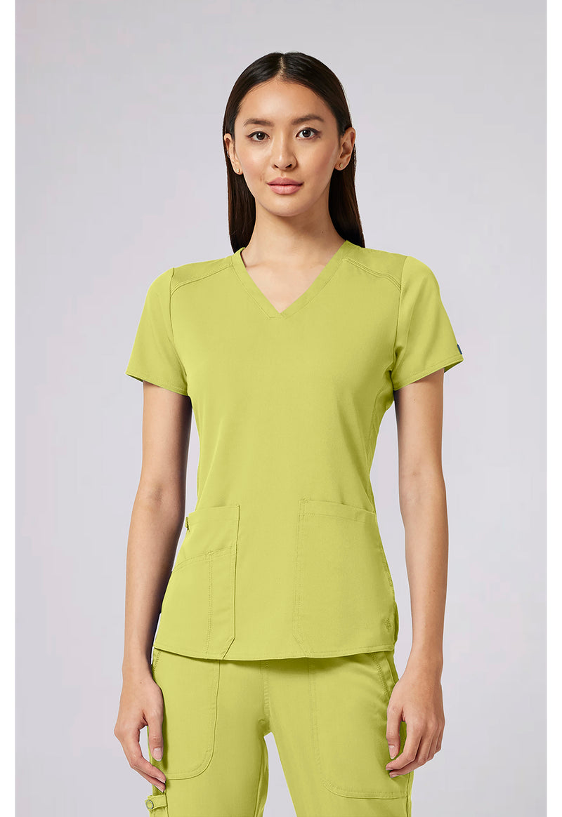 WASABI - Med Couture Touch Women Scrub Top - Front View
