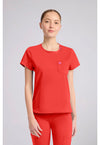 One In A Melon - Med Couture AMP Knit Women Scrub Top - Front View