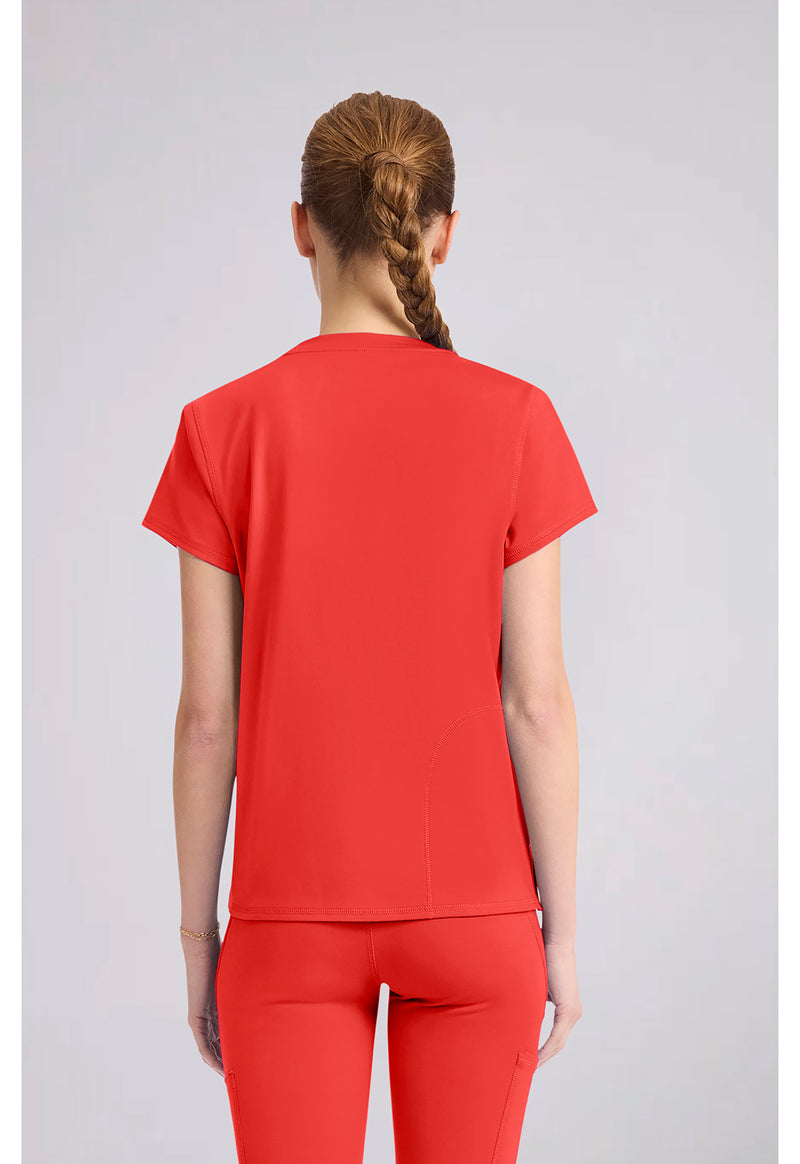 One In A Melon - Med Couture AMP Knit Women Scrub Top - Back View