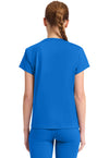 Royal - Med Couture AMP Knit Women Scrub Top - Back View