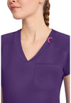 Galactic Purple - Women's Raglan V-Neck Scrub Top (View 2)