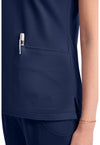 Navy - Women's Raglan V-Neck Scrub Top (View 3)
