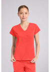 One In A Melon - Med Couture AMP Knit Women Scrub Top - Front View