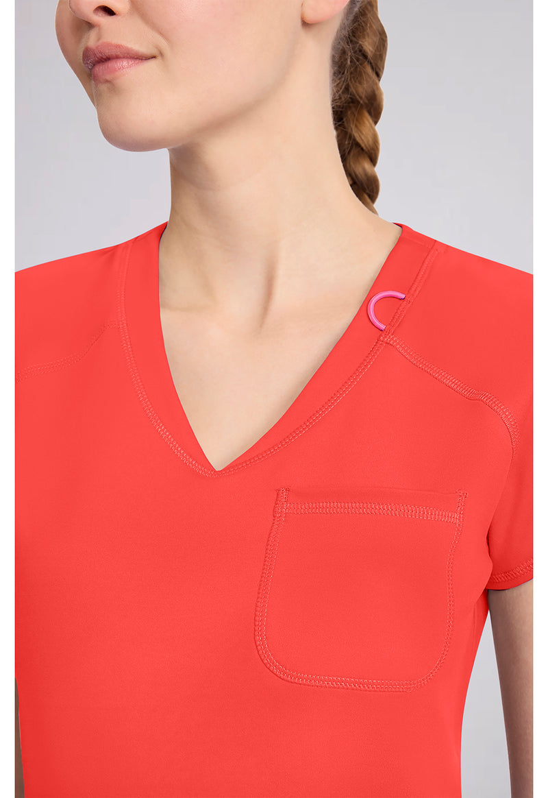 One In A Melon - Women's Raglan V-Neck Scrub Top (View 2)