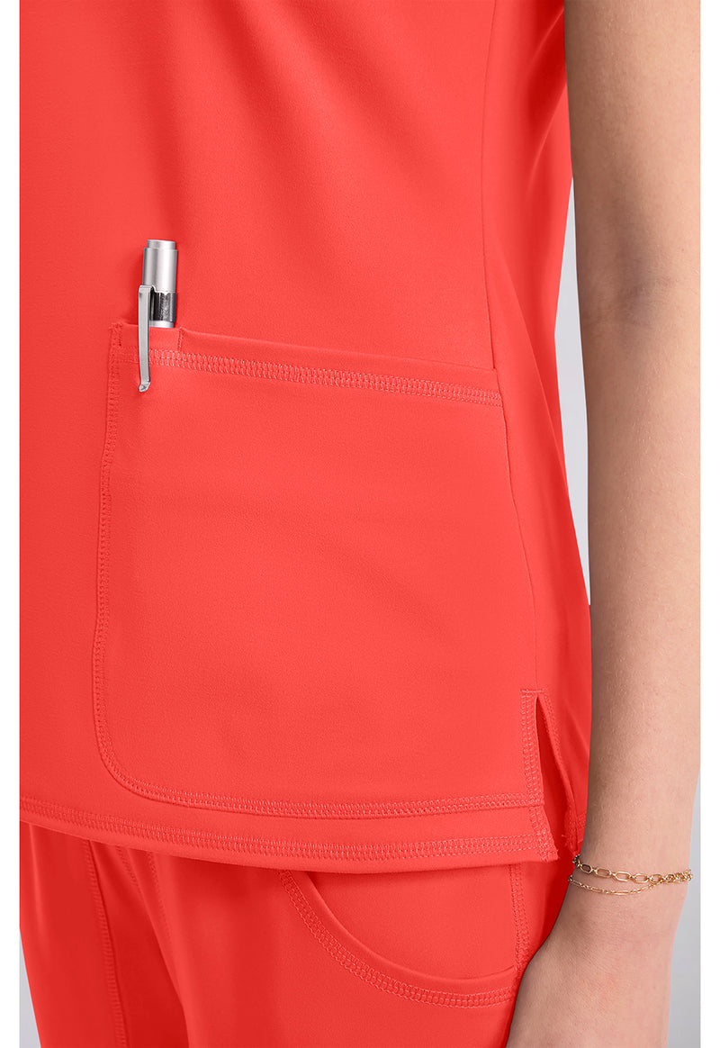 One In A Melon - Women's Raglan V-Neck Scrub Top (View 3)