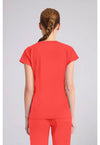 One In A Melon - Med Couture AMP Knit Women Scrub Top - Back View