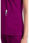 Plum Royale - Women's Raglan V-Neck Scrub Top (View 3)