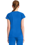 Royal - Med Couture AMP Knit Women Scrub Top - Back View