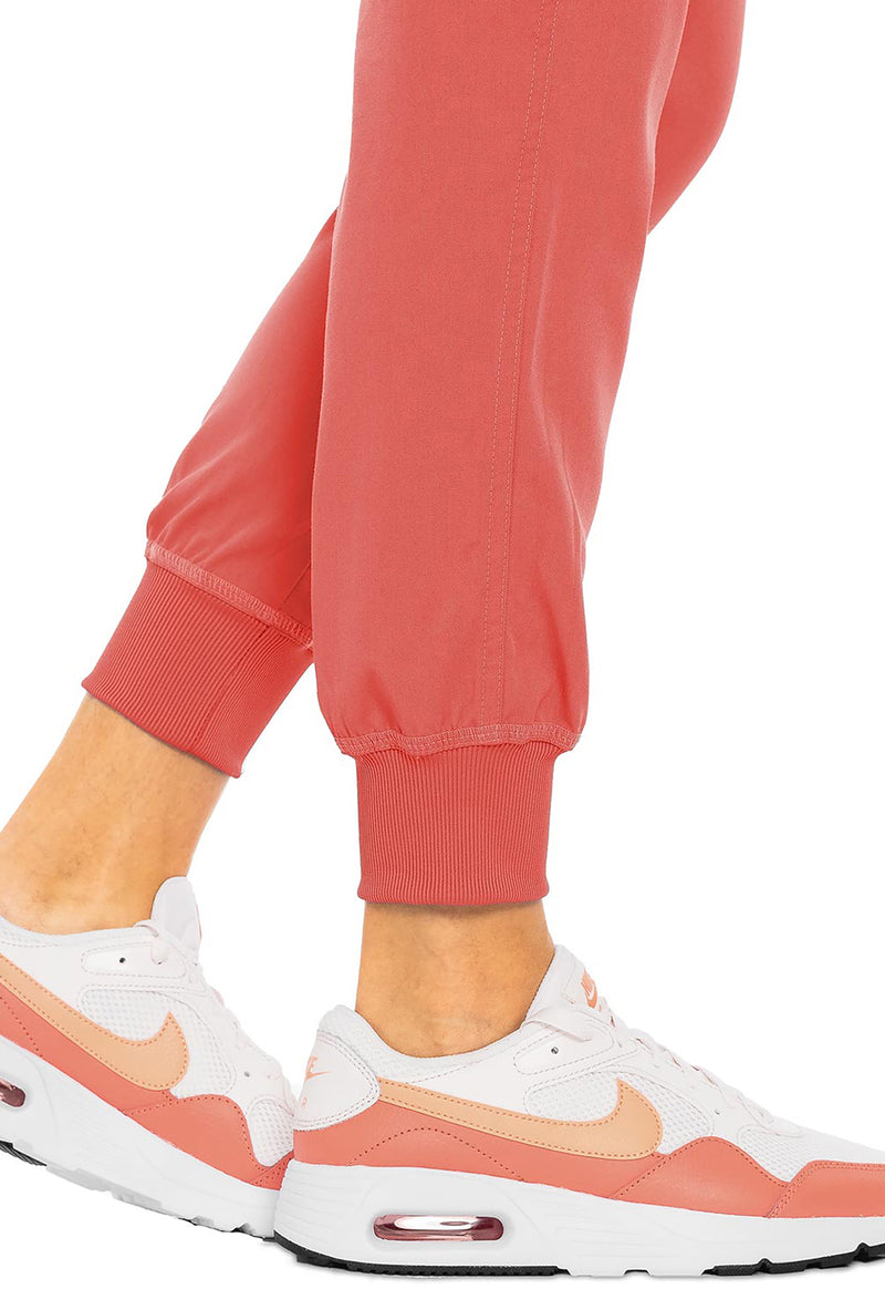 Coral - Women's Jogger Yoga Scrub Pants – Petite (View 3)