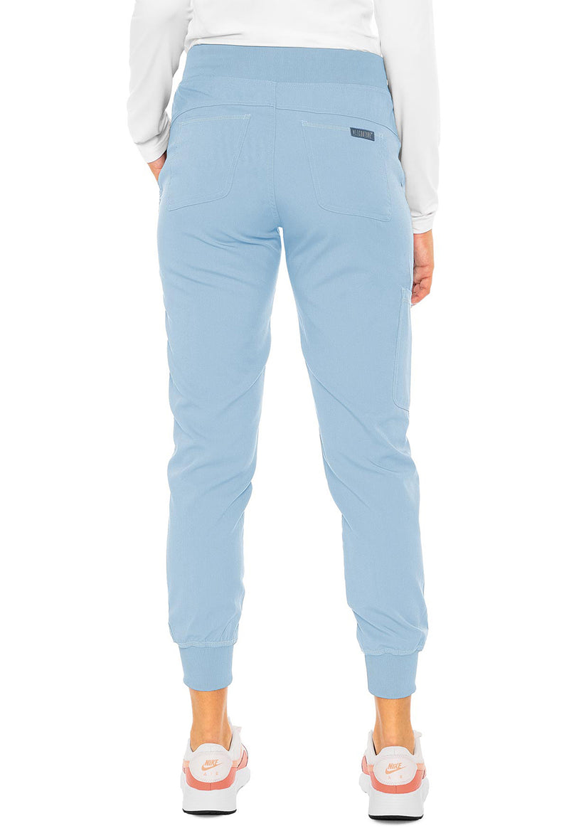 Periwinkle - Women's Jogger Yoga Scrub Pants – Petite (Back)