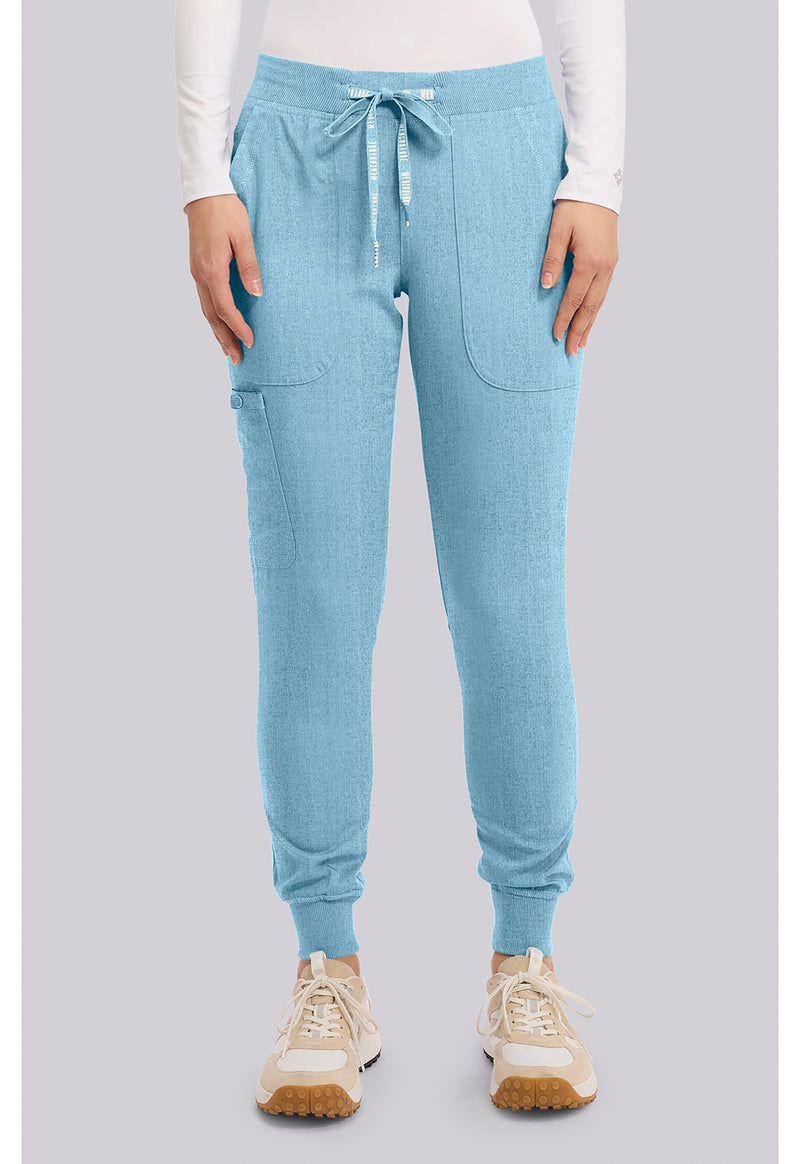Blue Jean Baby - Med Couture Touch Women Scrub Pants - Front View