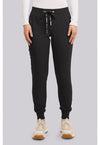 Black - Med Couture Touch Women Scrub Pants - Front View